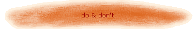 do & don't